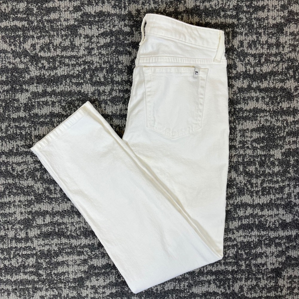 Joe's Jeans Boyfriend Slim Crop Womens 28 White Stretch Denim Pants 45GTPWHT5549